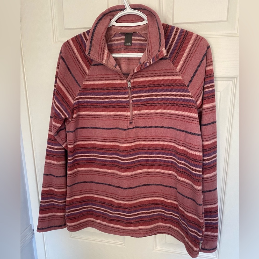 Eddie Bauer Fleece Quarter Zip Pullover, size M